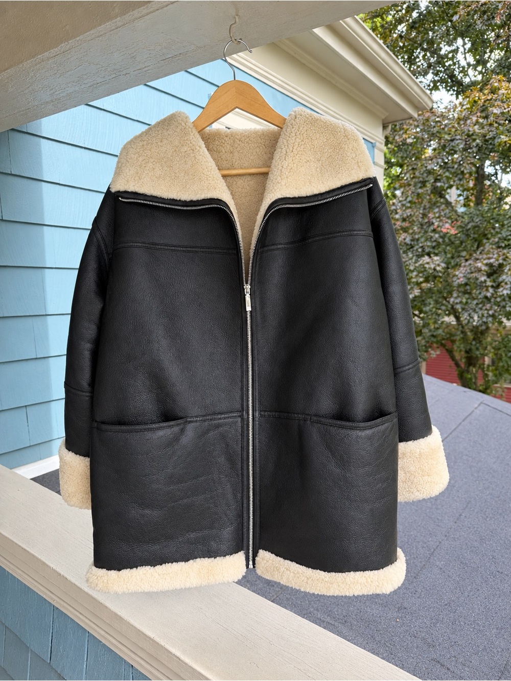 Toteme Signature Shearling Jacket Coat
